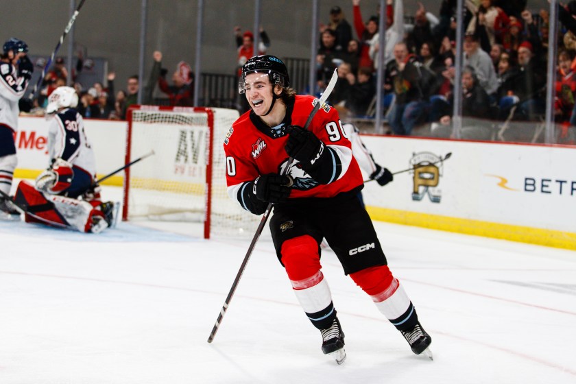 Diego Buttazzoni after scoring a goal against Tri-City. Photo credit: Keith Dwiggins
